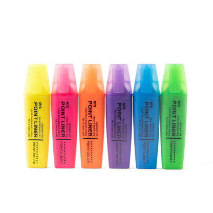 M&G Scented Highlighter 6 colors. Yellow/Blue/Green/Purple/Pink/Orange.   (6 per pack)
